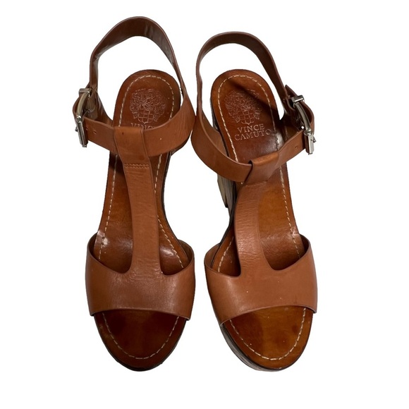 Vince Camuto Oriana Wedge Platform T-Strap Sandals Size 10 - Picture 3 of 10